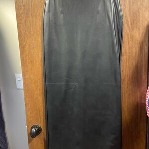 Dynamite Jet Black Faux Leather Skirt